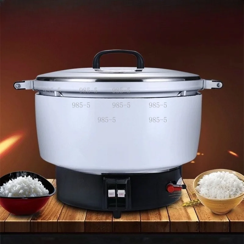 Large Capacity Commercial Gas Electric Rice Cooker, 7/10 Liters Liquefied Gas Type with Flame-out Protection & Simple Operation