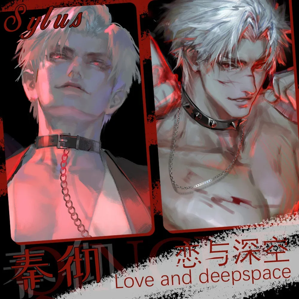 Anime Love and Deepspace Sylus Cosplay Cartoon Temperature Sensor Card Postcard Real-time Imaging Cards Fiche Adorn Xmas Gift