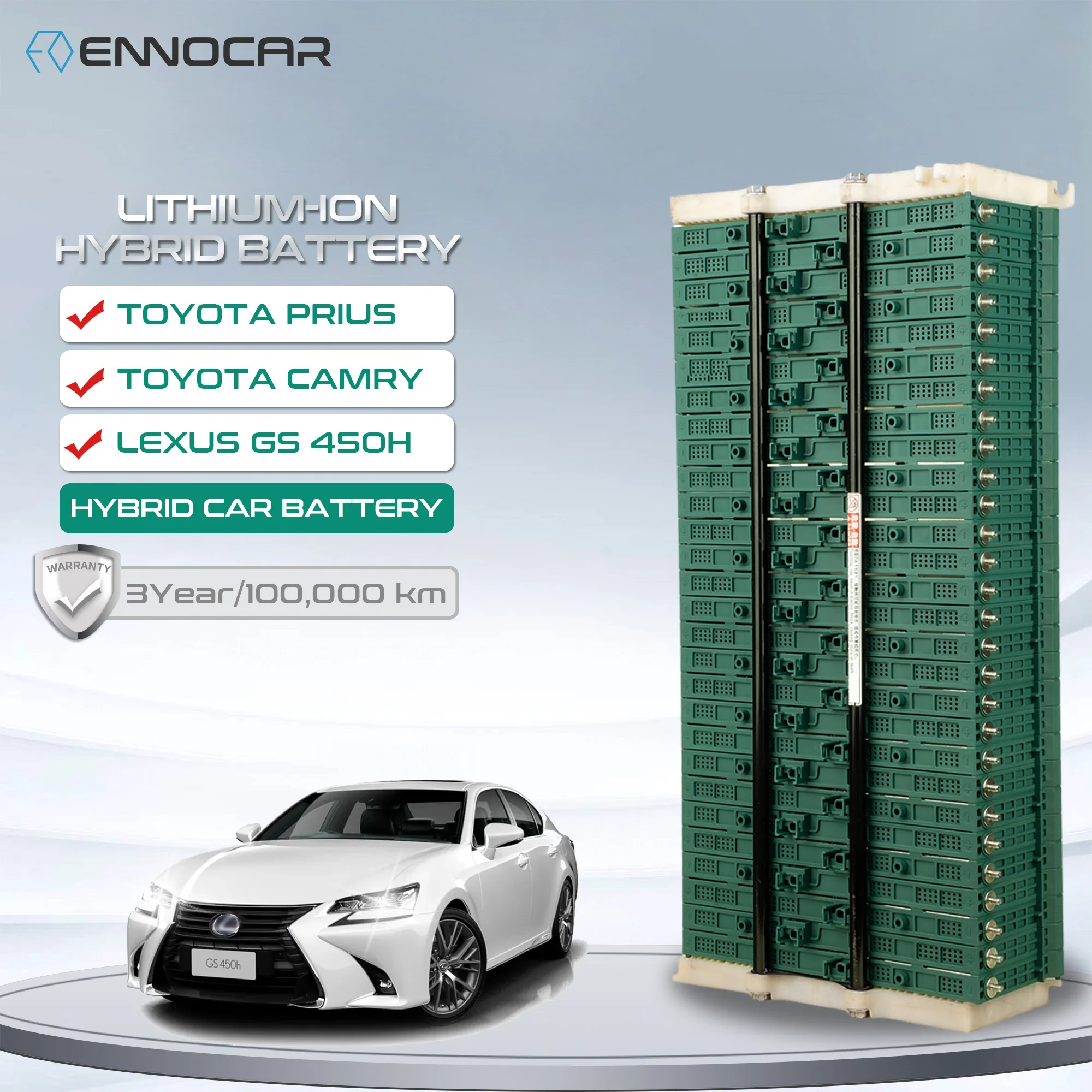 

Li-ion Hybrid Auto Battery Cell 7.2V 6500mAh For GS 450H 2013-2017 New Condition NiMH Replacement 36-Month Warranty