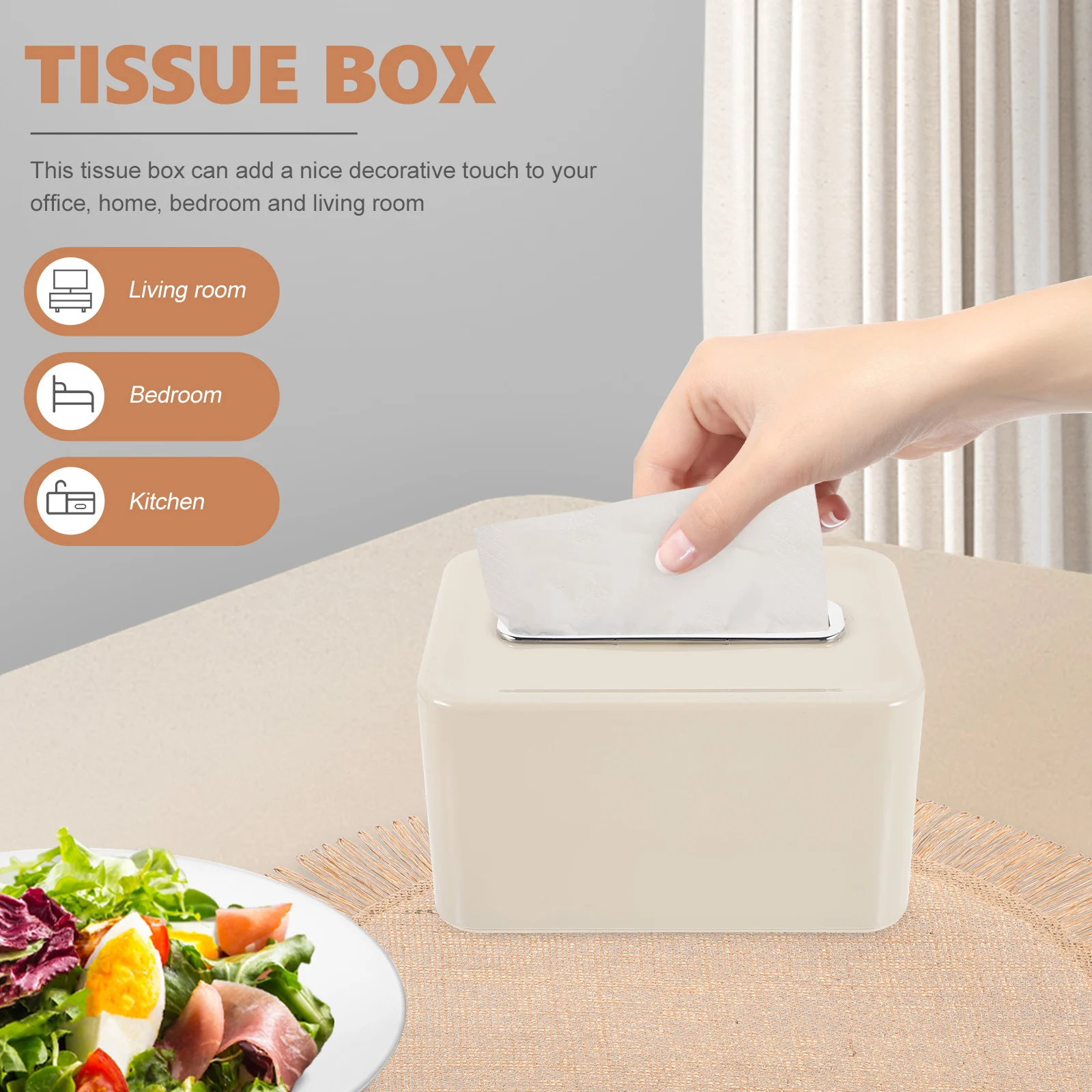 

Spring Tissue Box Holder Paper Towel Storage Plastic Container Napkin Boxes Home Supplies Desktop Car ganizer PET Material