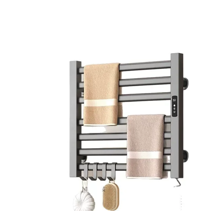 2026 Smart Electric Towel Rack Carbon Fiber Heating Wall Mounted Non Punching Constant Temperature Drying