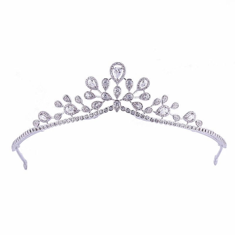 Exquisite, simple and fresh zircon European crown bridal wedding hair accessories luxury wedding dress accessories