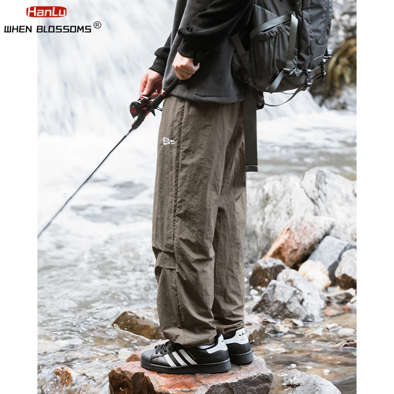 New Cargo Pants Man Camping Riding Waterproof Pants For Men Streetwear Sweatpants Hip Hop Casual Straight Loose Sports Trousers