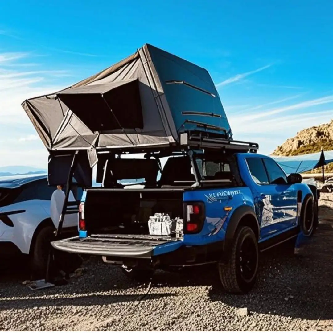 

Hard Shell Rooftop Tent For SUV 2Person Waterproof Fast Setup For Camping & Overlanding