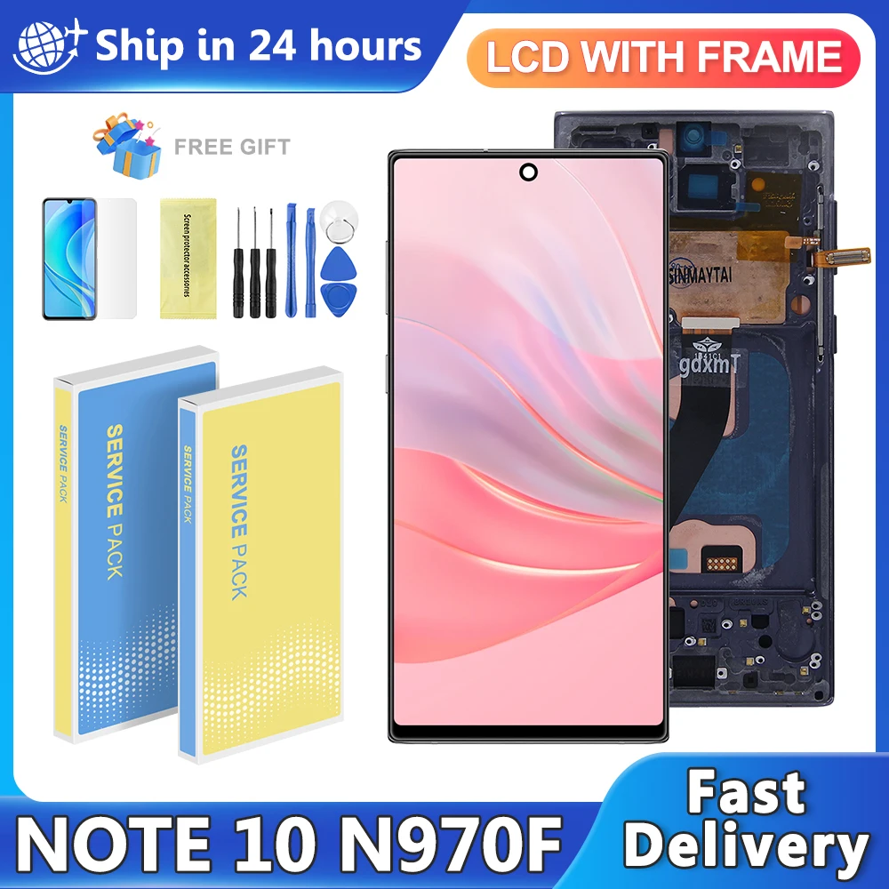 

TFT Tested For Samsung Note 10 N970 SM-N970F SM-N9700 LCD Display Touch Screen Digitizer for Samsung Note10 Display