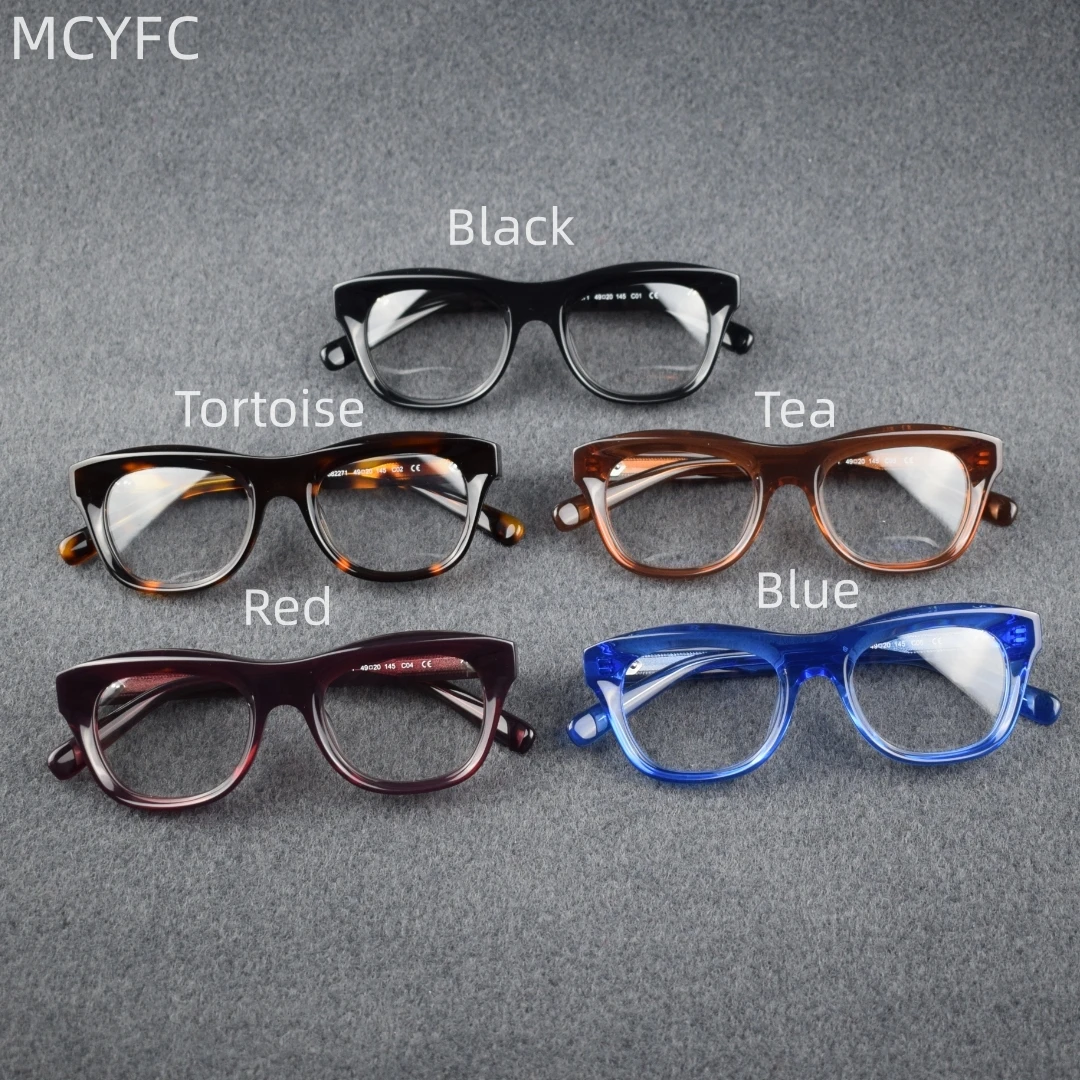 MCYFC Retro Acetate Eyeglasses Frames Myopia and Farsightedness Prescription Glasses frame 5 colors can be selected men women