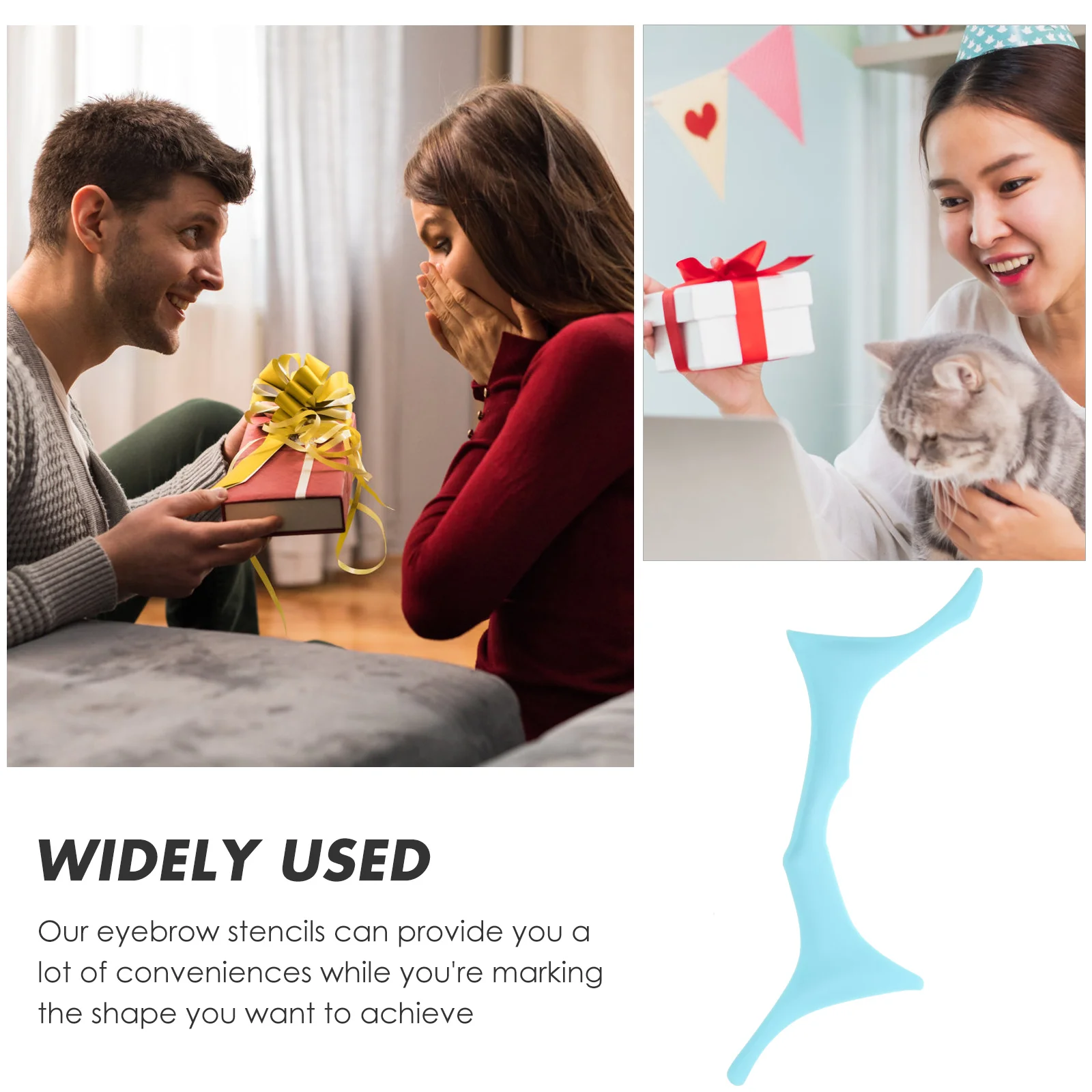 Zestaw szablonów silikonowych do brwi Precyzyjny szablon do modelowania brwi dla naturalnych, pięknych brwi Niepodrażniający, długotrwały w użyciu