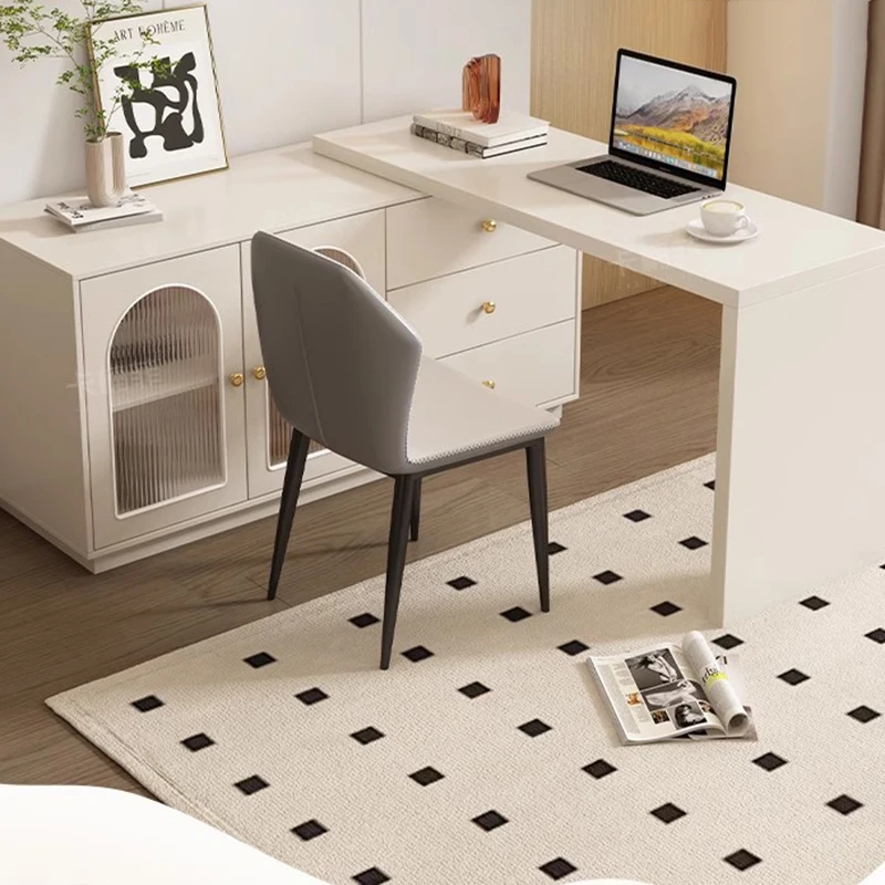 Kids L Shaped White Desk Writing Small Study Corner Desk Storage Vanity Standing Tisch Escritorio Oficina Rustic Furniture