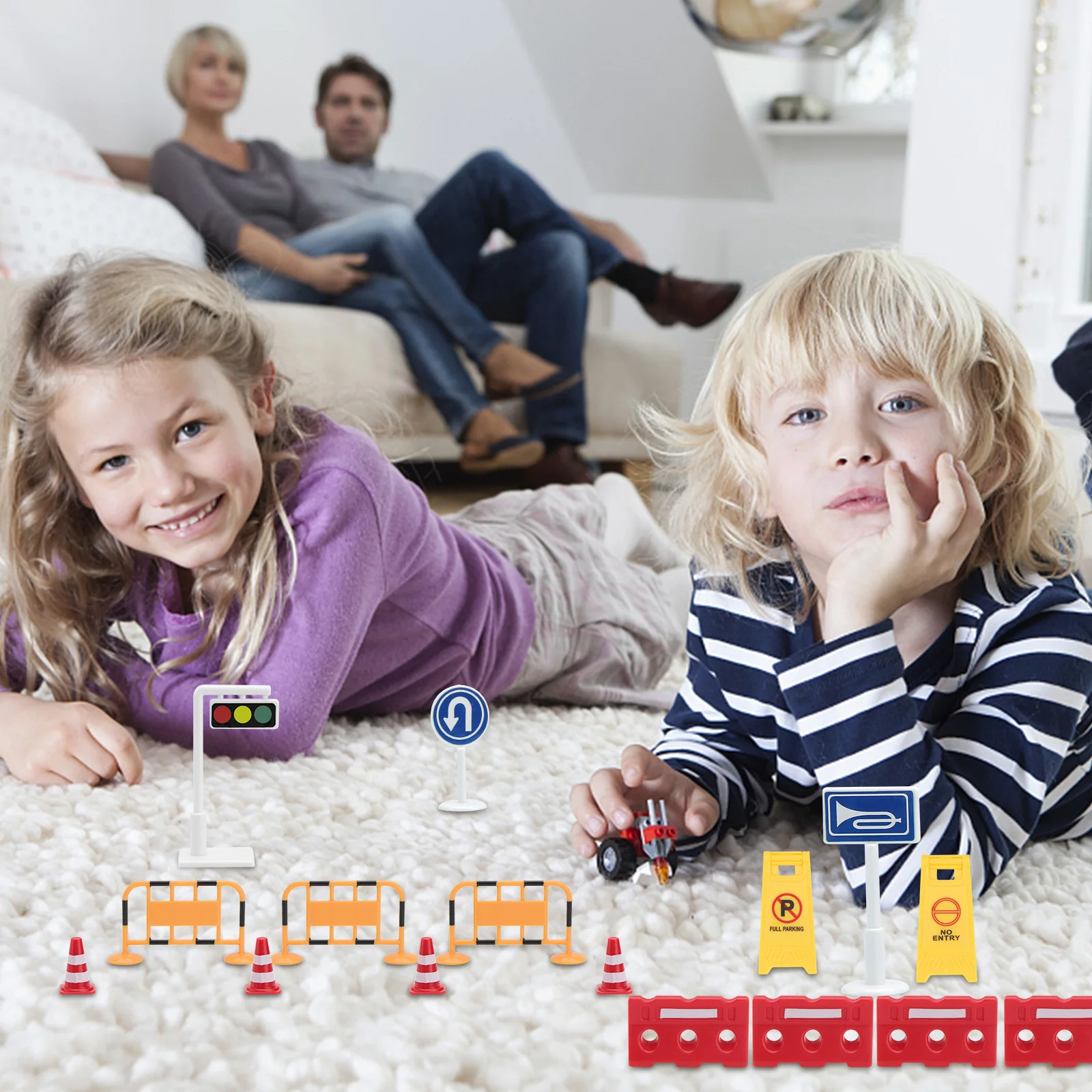 

1 Set Street Traffic Signs Parking Scene Children Educational Road Simulation Play Cognitive Development Traffic