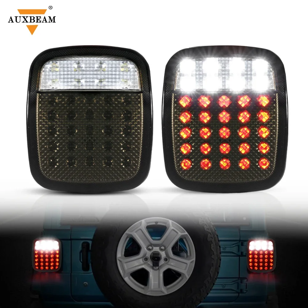 

Universal 33LED Tail Lights for Jeep Wrangler YJ TJ JK CJ Truck Trailer Van Rear Brake Reverse Turn Signal Lamp White & Red