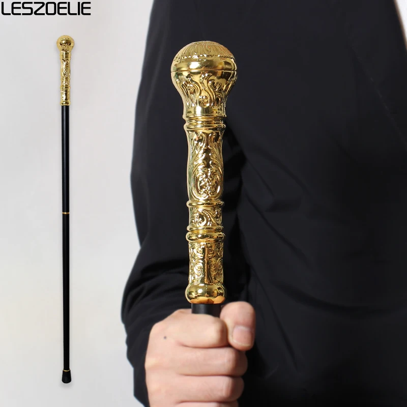 

Элегантная винтажная трость с золотой ручкой и роскошным узором, съемная, для мужчин и женщин, для вечеринок