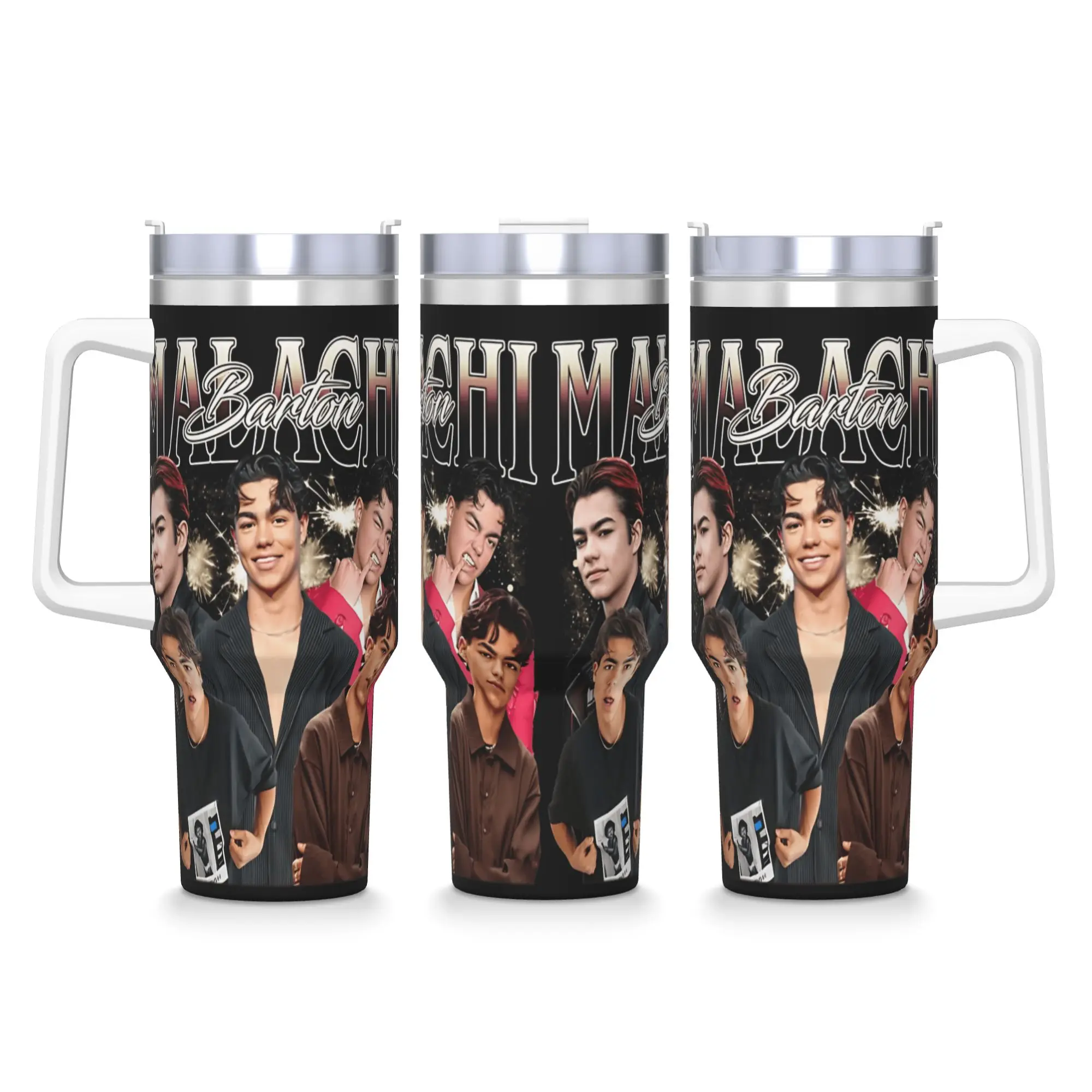 

Стакан из нержавеющей стали Malachi Barton, автомобильные кружки с соломинкой, дорожная бутылка для горячих напитков, водой, изолированные термочашки на 40 унций