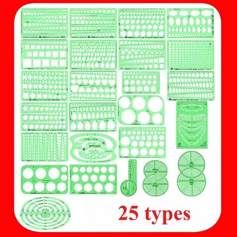 Jewelry Design Template Diamond Gemstone Drafting Ruler Kit Formwork Rulers Professional Designer Tools Supplies T-777-1 T-777-2