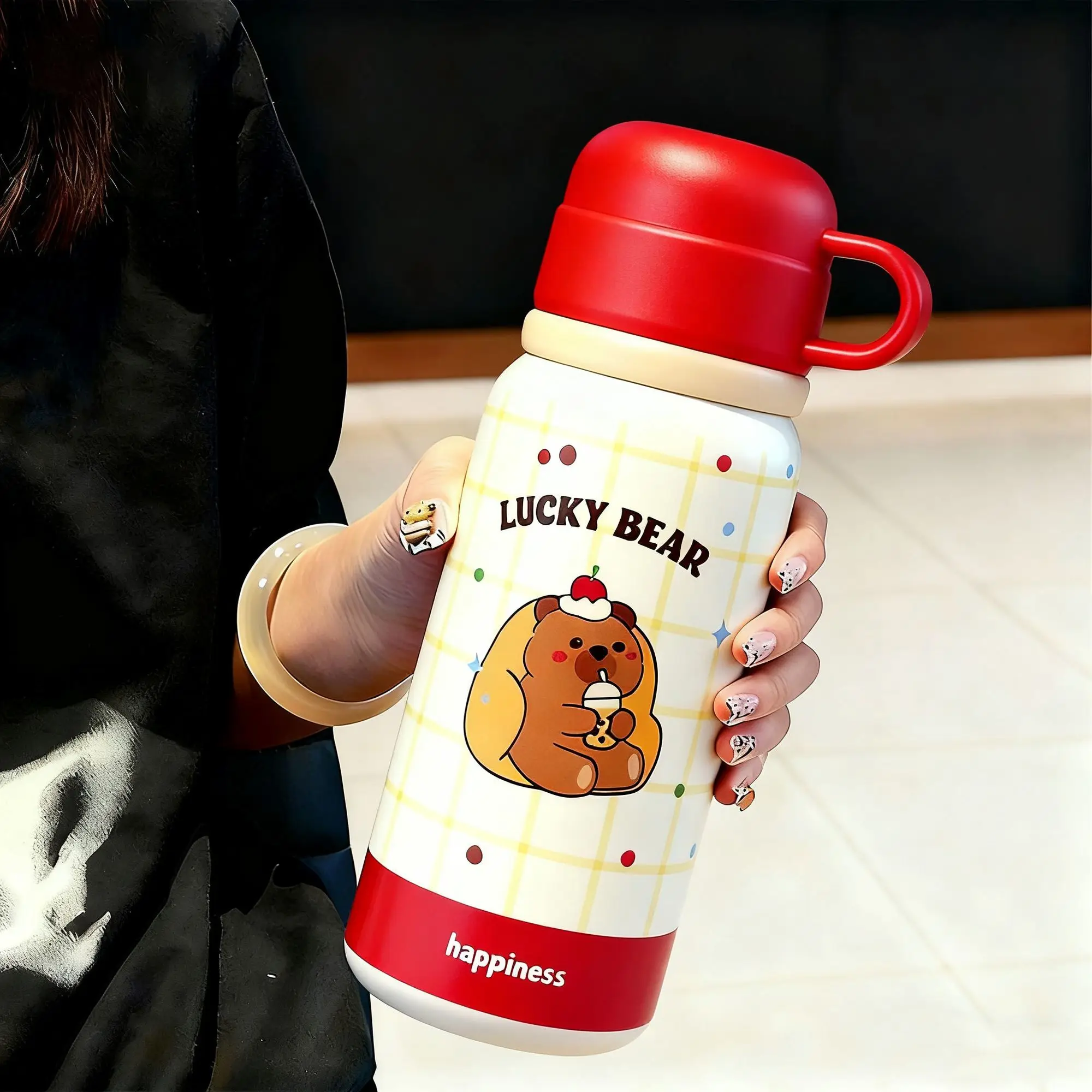 

Insulated Cup With Large Capacity Water Bottle 2025 New Model Large Size High Appearance With Cup Lid Drinking Water Kettle