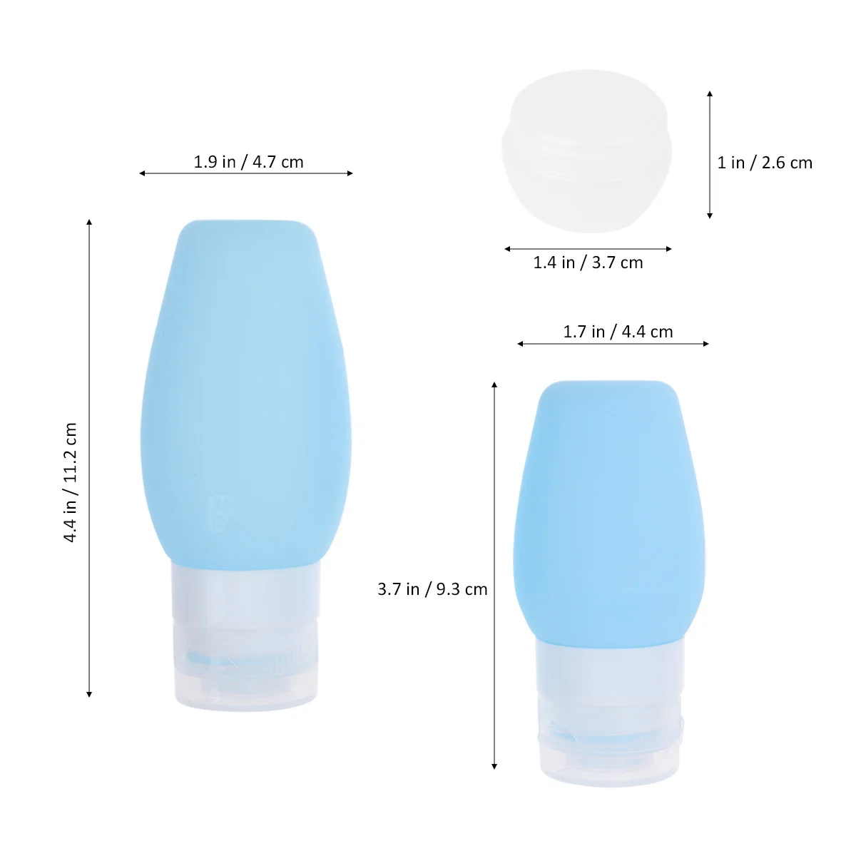 6 قطعة مجموعة زجاجات الحزمة الفرعية من السيليكون 2 ألوان زجاجات السفر القابلة لإعادة الاستخدام لأدوات الزينة السوائل ماكياج غسول زيت غسل إعادة الملء