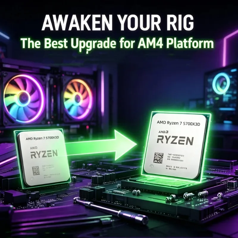 AMD Ryzen 7 5700X3D Gaming PC Processor 8 Core 16 Thread AM4 Socket 3D V-Cache Technology Desktop CPU Chip