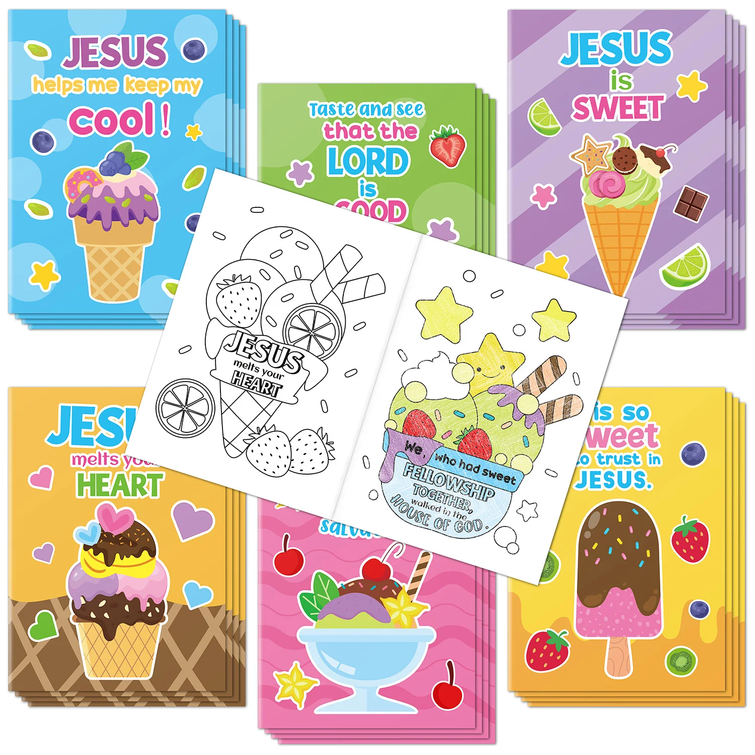 24Pcs Ice Cream Col… - image