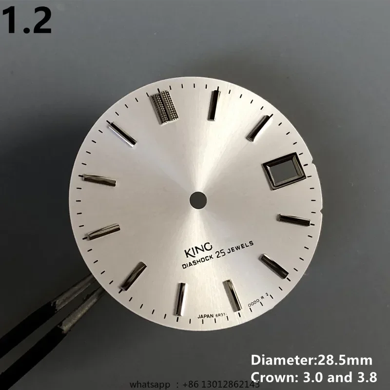 

No.1.2 King Sei..Dial With S Logo KS NH35 Dial 28.5mm Fit Nh35 Nh36 6r15 Movement no lume