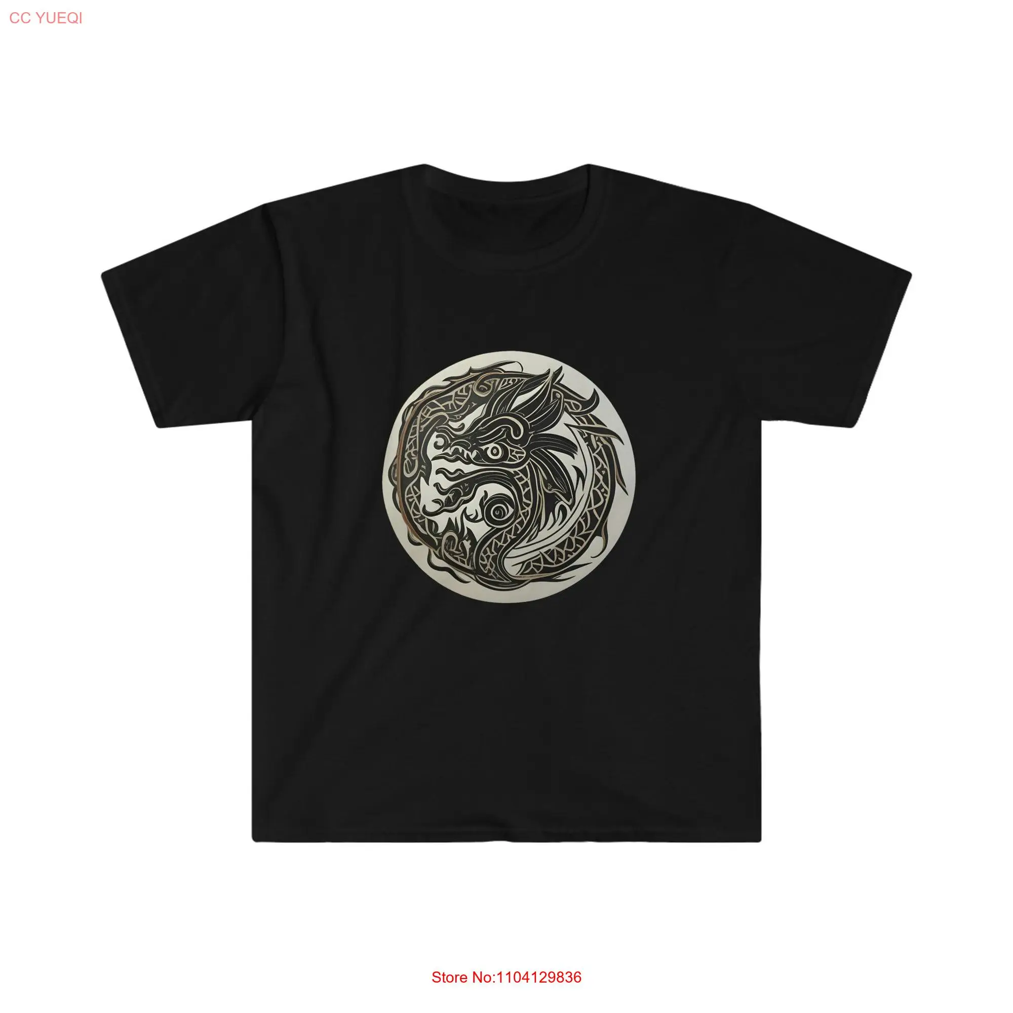 Tribal Dragon Lizard T Shirt long or short sleeves