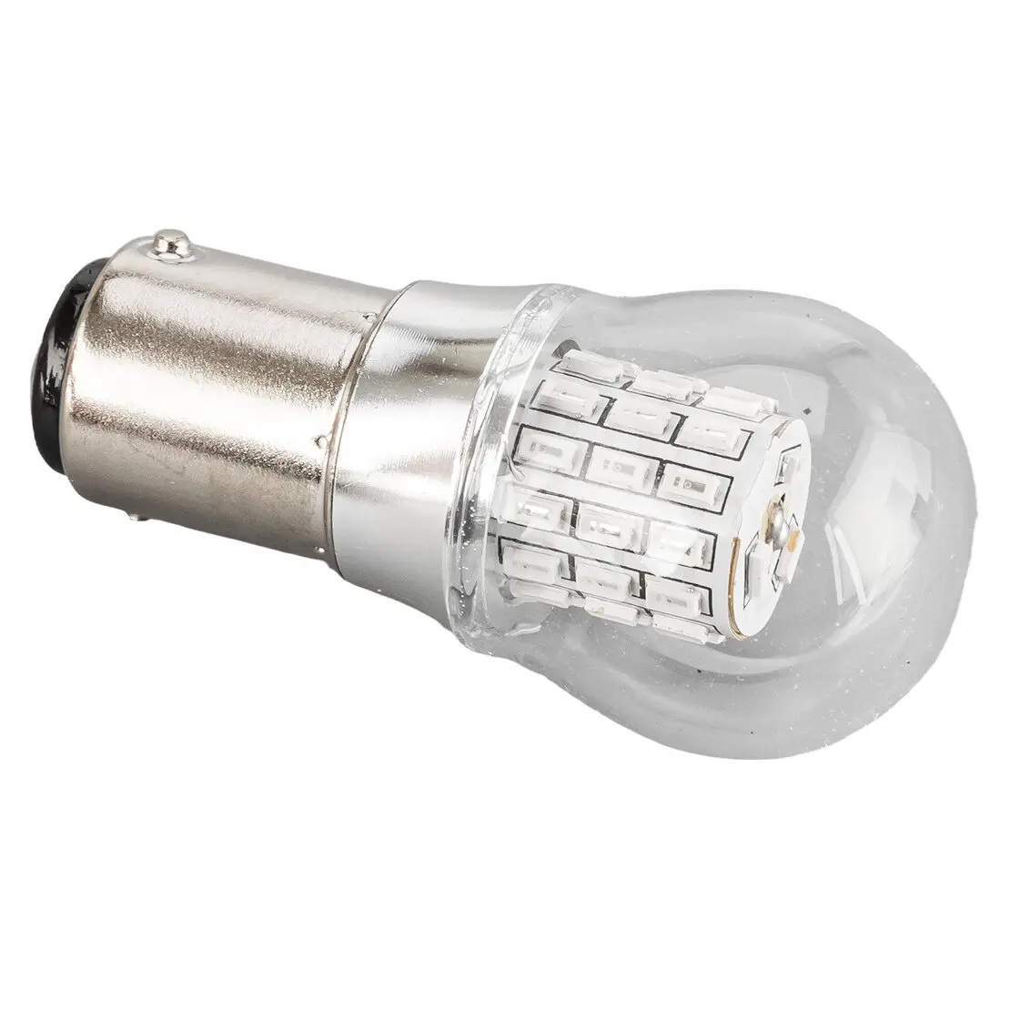 2pcs Red LED Car Turn Signal Reverse Light Double Contact Bayonet Bulb BA15D 1157 10-30V