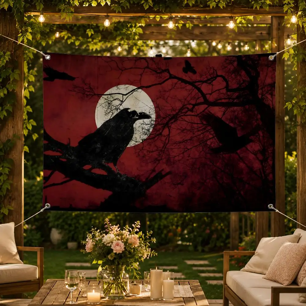 Character E-Evil CrowS Flags Washable Fade-Resistant Flag HD Print Lightweight Durable Indoor/Outdoor