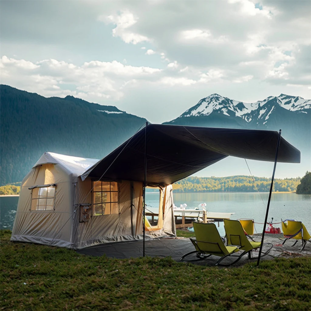 

Factory Direct 12 ㎡ Cotton Oxford Inflatable Air Tent with Waterproof Canopy Portable Camping Tent