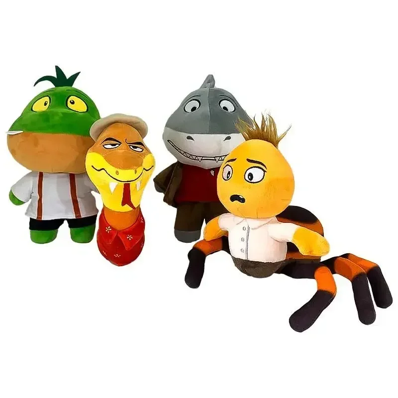 The Bad Guys Plush Toys Mr Snake Piranha Wolf Shark Ms Tarantula Soft Stuffed Plushies Dolls Figure Kids Peluche Pillow Gifts