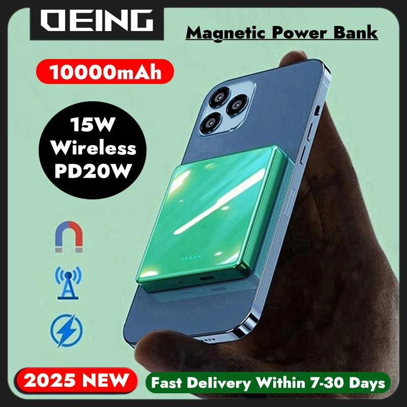 

Mini Magnetic Powerbank Portable Wireless Charger For iPhone Xiaomi Huawei Samsung External Spare Battery For Magsafe Power Bank