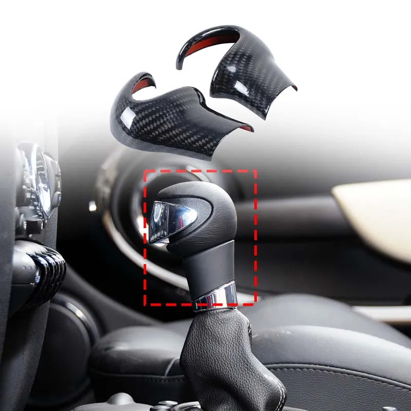 

2 шт. настоящее углеродное волокно для BMW MINI F54 F55 F56 F60, центральная крышка коробки передач, декоративная наклейка, автомобильные аксессуары