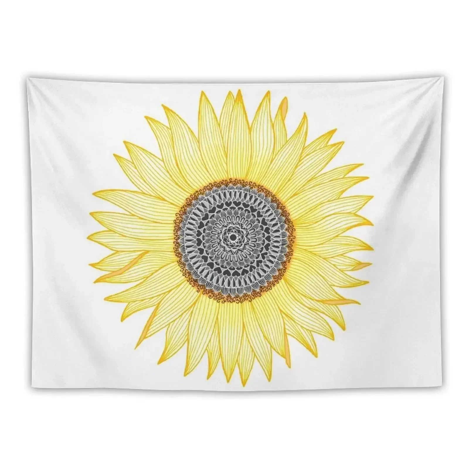 

Golden Mandala Sunflower Tapestry Decoration For Rooms Wall Tapestries Tapestry