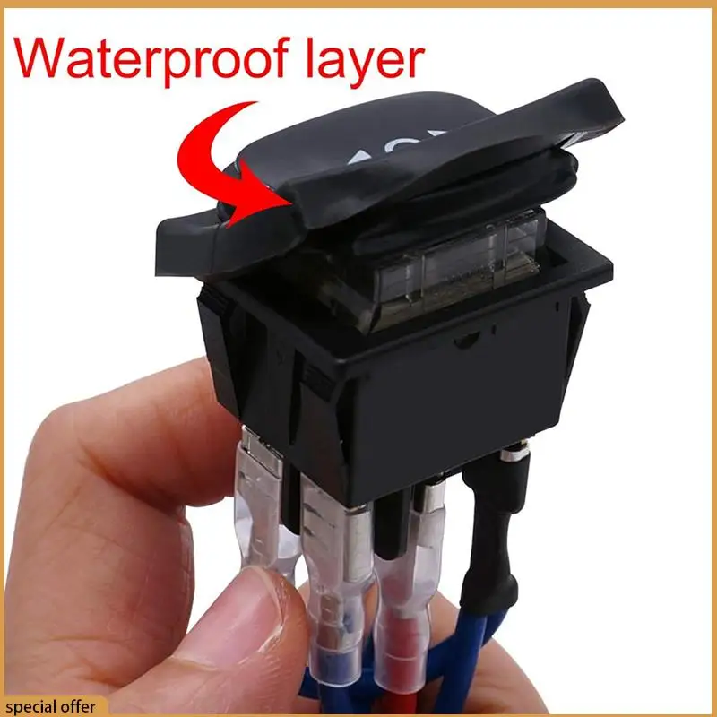 A68Z 6X 瞬間極性逆スイッチ防水制御モーターアクチュエーター 6 ピン 3 ポジションロッカートグルスイッチ