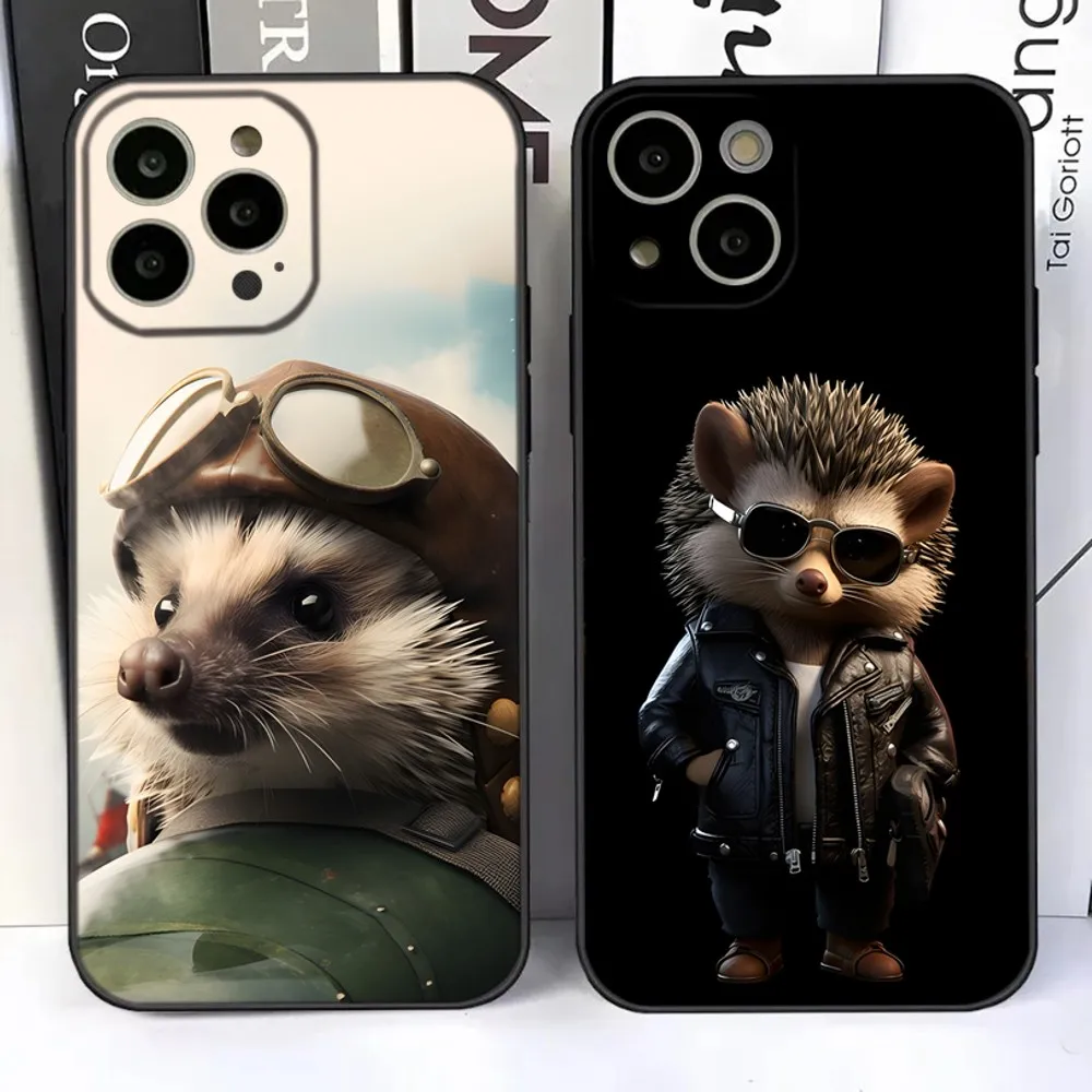 Hedgehog Cute Phone Case For iPhone 15,14,13,12,11 Plus,Pro,Max,XR,XS,X,7,8 Plus,SE,Mini Silicone Soft