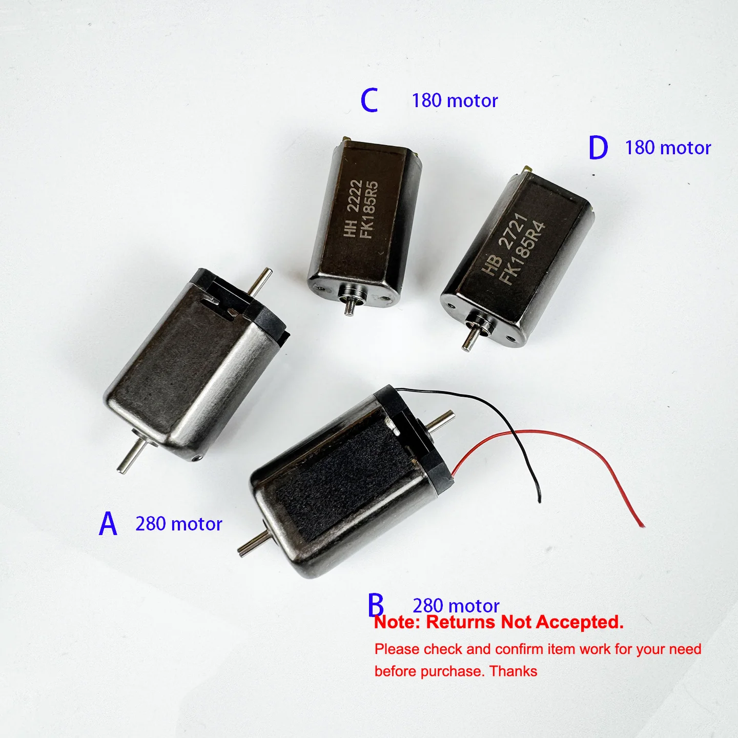 1PC DC 12V Micro 180 Motor / 280 Motor 5-pole Rotor Motor High Speed for HO Scale Model Toy Railway Train Models