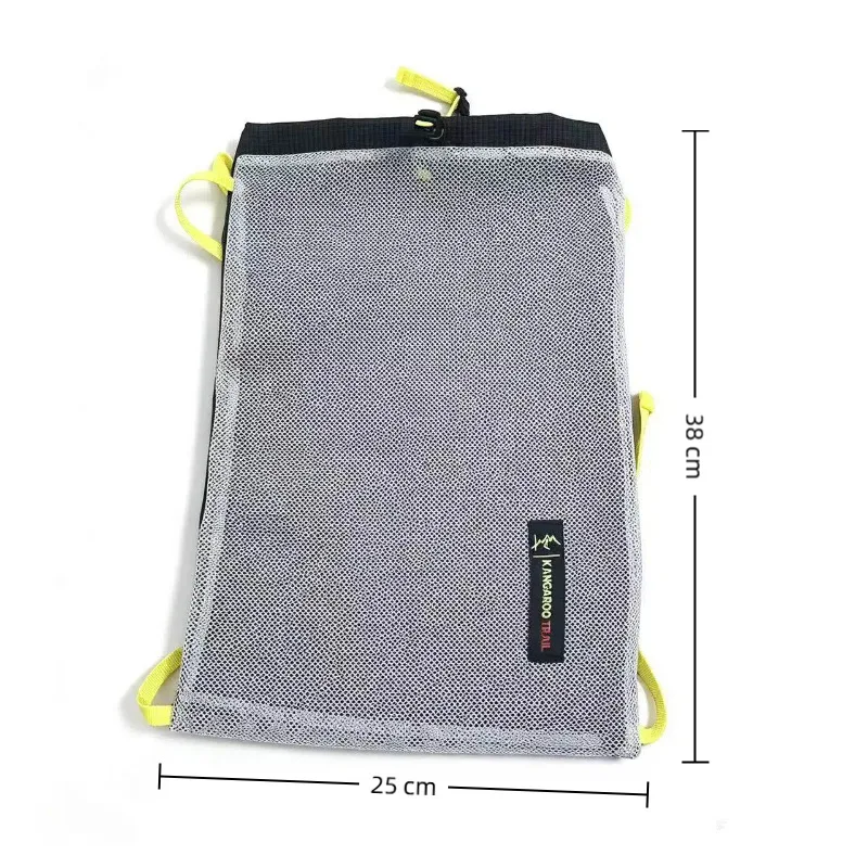 Externer Rucksack-Erweiterungsbeutel mit Kordelzug, atmungsaktiver Aufbewahrungsbeutel für Outdoor, Wandern, Camping, Trekking, Bergsteigen, Rucksack-Zubehör – Detail 6