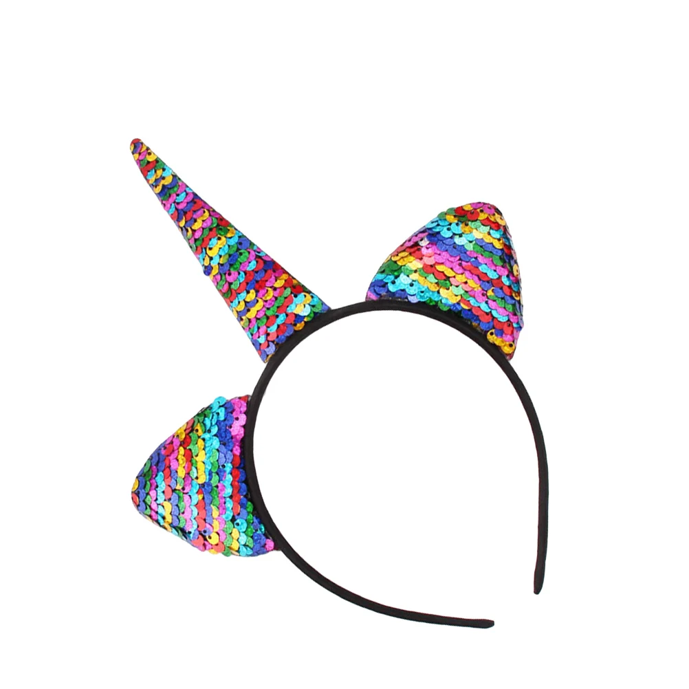 

6 pcs Sequins Glitter for Adult Rainbow Unicorn Headdress Girls Birthday Festival Unicorn Headwear Cosplay Costume