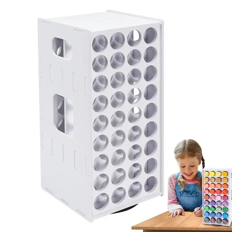 

72 Holes Craft Paint Storage Organizer Vertical Paint Rack Stand Paint Holder Rack for 2oz Paint Bottle Paint Art Supplies