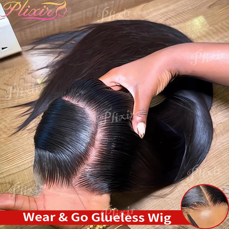 

5X5 Бесклеевые предварительно сорванные человеческие парики Ready To Go Bone Прямые парики 4X4 Бразильский парик с застежкой для женщин 30 36 дюймов Предварительно вырезанный парик