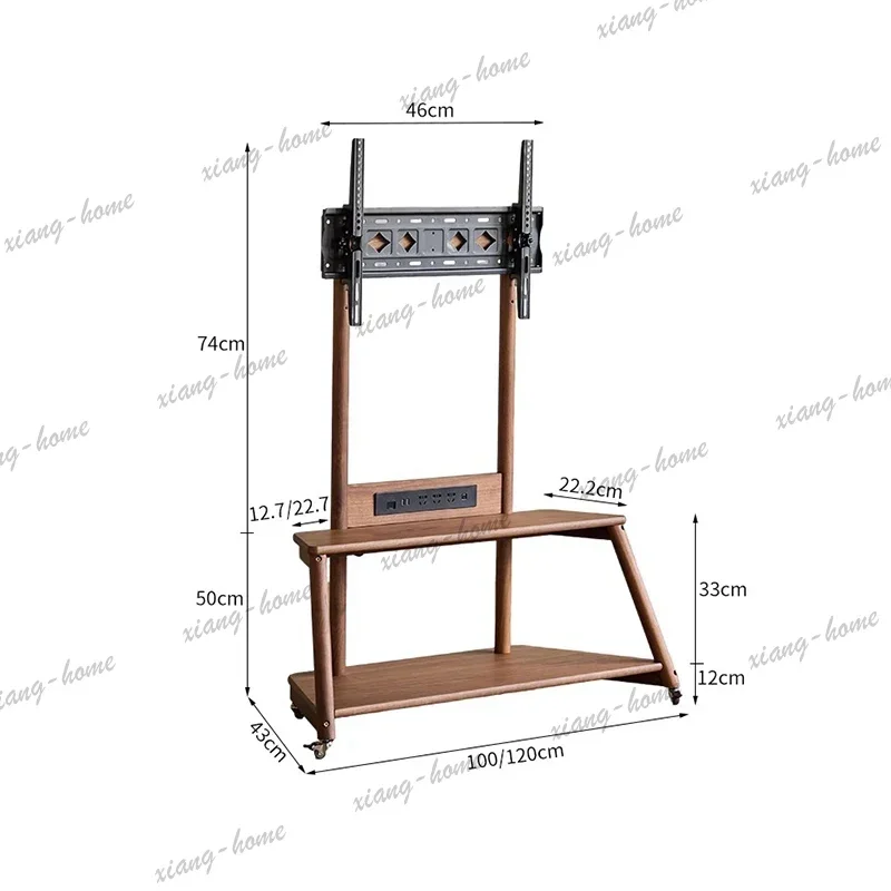 Swivel Riser Tv Stands With Wheels Movable Metal Legs Retro Tv Stands Portable Modern Muebles Para Tv Furniture
