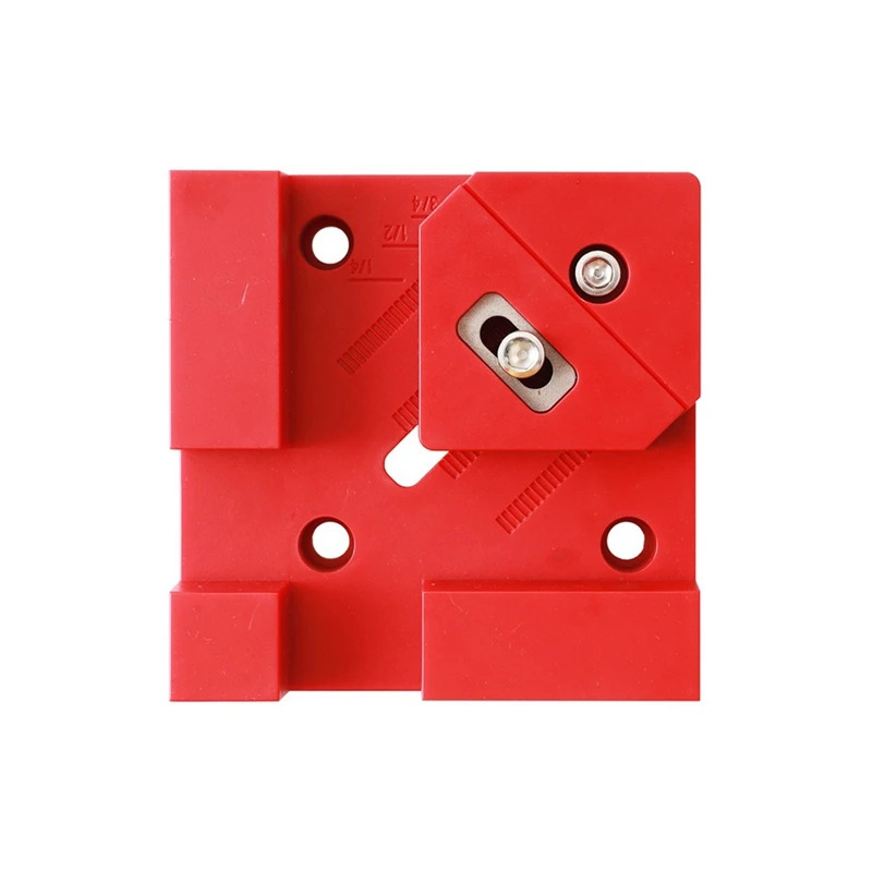 1Set Woodworking Right-Angle Fixing Clamp 90-Degree Right-Angle Clamp Adjustable Woodworking Clamp Red&Silver