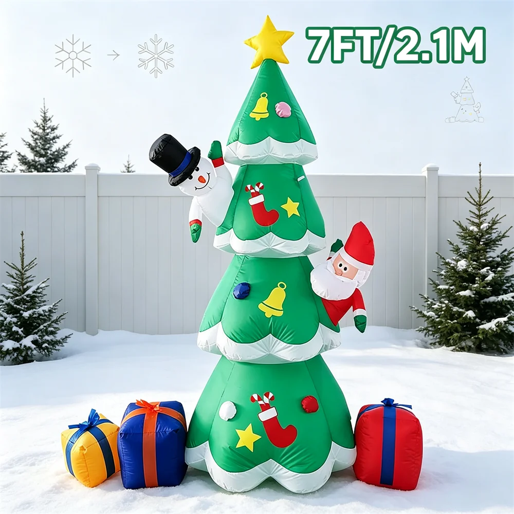 7FT Işıklı Noel Şişme Modeli, - Lighting Tree Decor incelemesi ve fiyatı