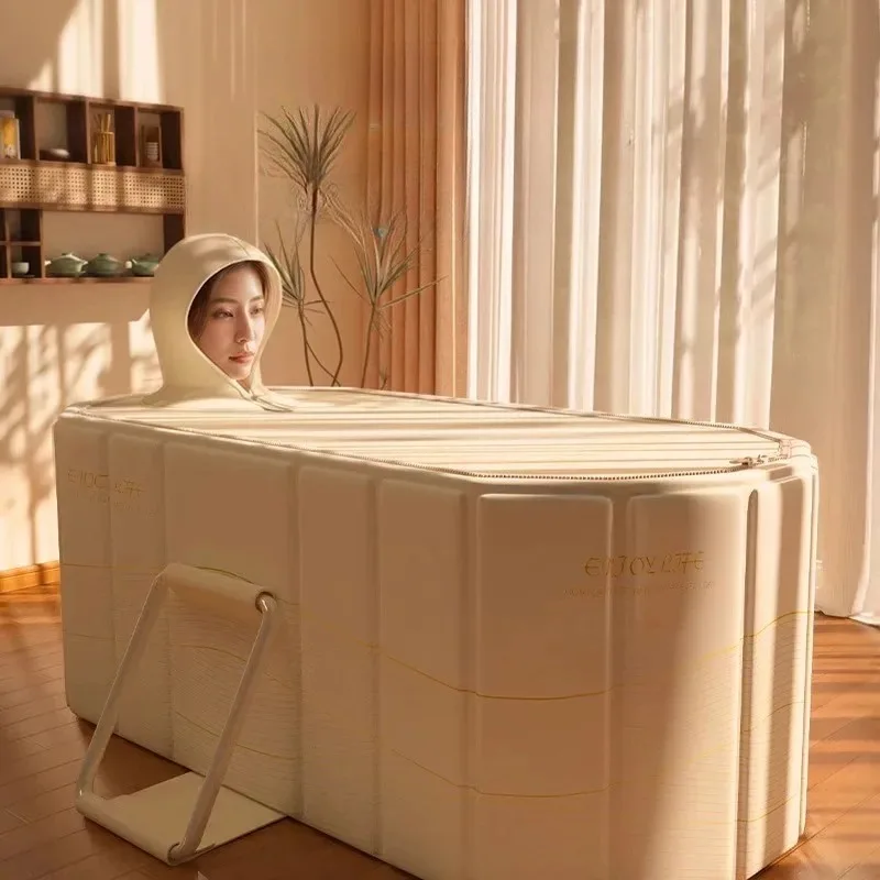 

Free Standing Portable Bath Tub Hot Adults Luxury Above Ground Bath Tub Lazy Soaking Opvouwbaar Bad Volwassenen Spa Supplies