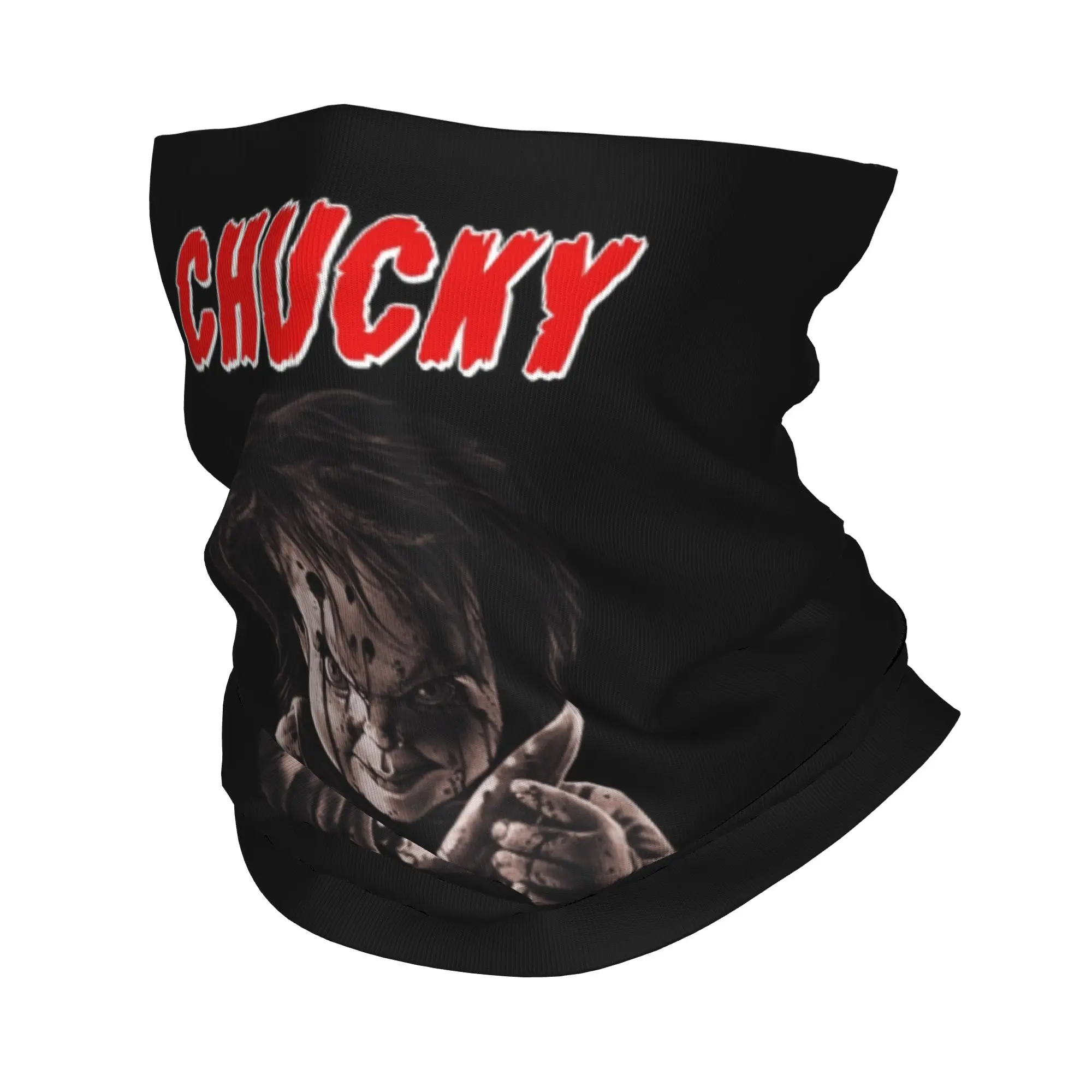 Custom Chucky Horror Movie Bandana Neck Gaiter UV Protection Face Scarf Cover Women Men Child's Play Headwear Tube Balaclava