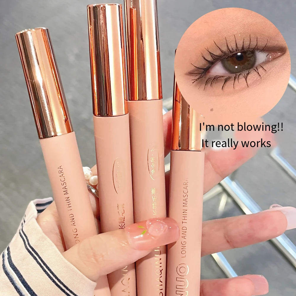 SHAQINUO 2-color Dense Lengthening Mascara is long-lasting, waterproof, sweatproof, non-smudging, and ultra-fine brush mascara