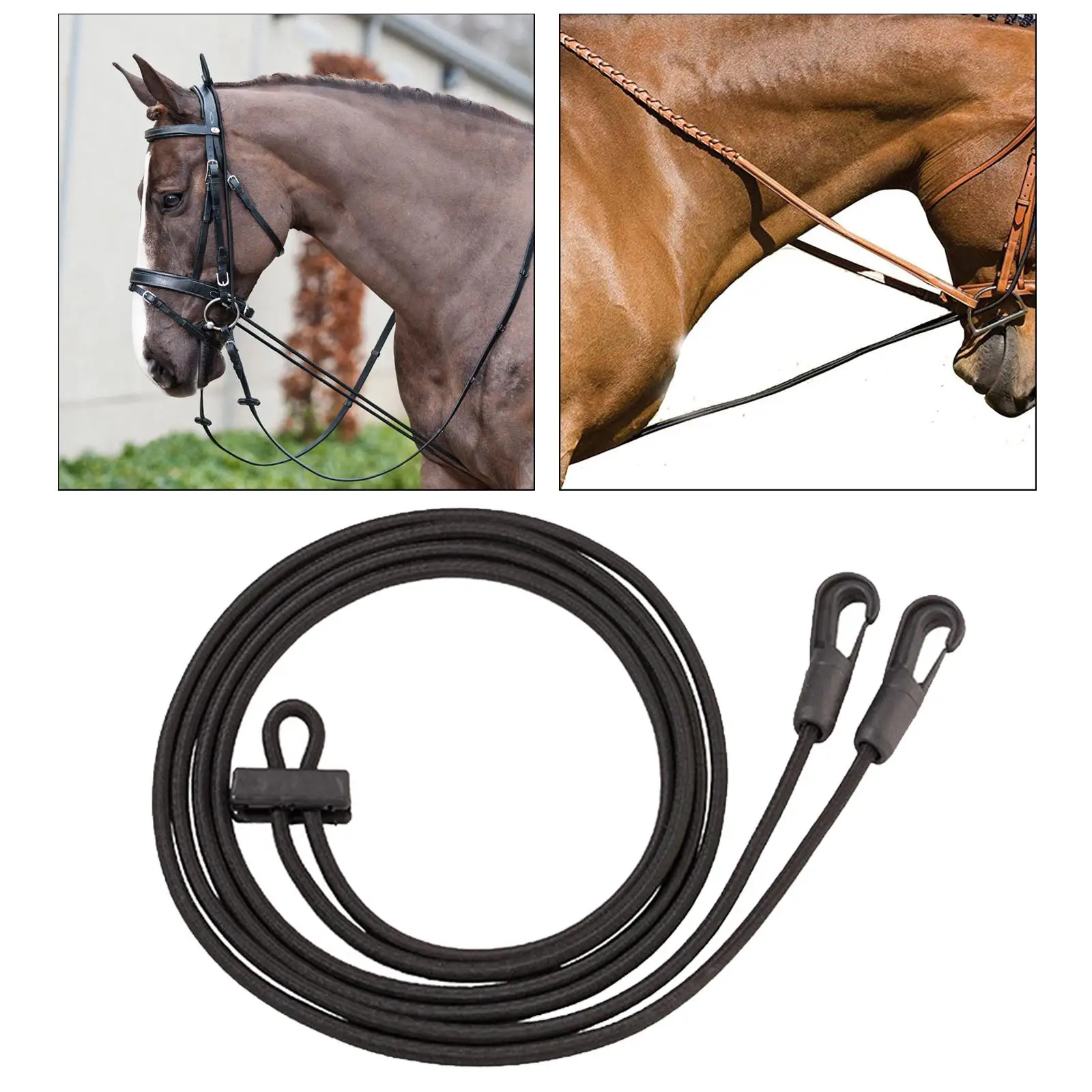 Horse Roping Reins Elastic Leading Flexible Training Rope for Outdoor Sports