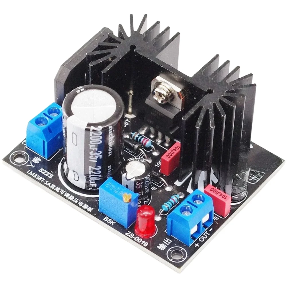 Adjustable Regulated DC Power Board Based on LM317 LM338T LT1083CP With Enhanced Thermal Management via Integrated Heat Sink