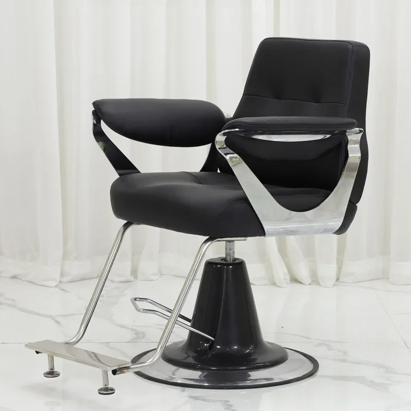Hairdressing chair Internet celebrity barber shop chair Hair salon special lifting rotating perm and dyeing stainless steel barb