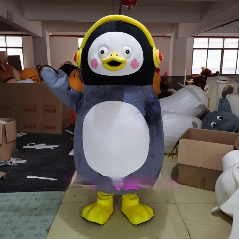 

Penguin Cartoon Doll Costume Halloween Easter Headgear Man Wearing Doll Show Customized Muppet Walking Prop Costume