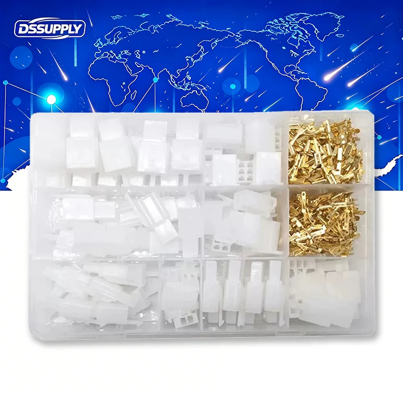 380PCS 2.8mm Pitch Electrical Wire Connector  2 3 4 6 Pin Male Female 2.8 Plug Cable Terminal Plug KIT For Car Motocycle Bike