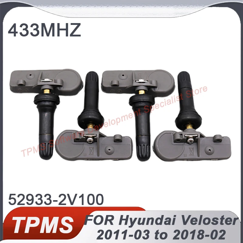 

4PCS Tire Pressure Monitoring Sensor for Hyundai Veloster [FS] 2011-2018 433MHz TPMS Sensor 52933-2V100