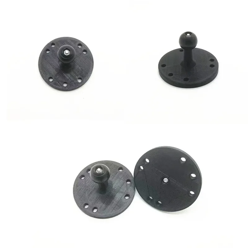 17mm Ball Head Adapter Square Round Base with AMPS Holes GPS Mount for GoPro 10 Yi Insta360 x2 x3 Camera Accessories